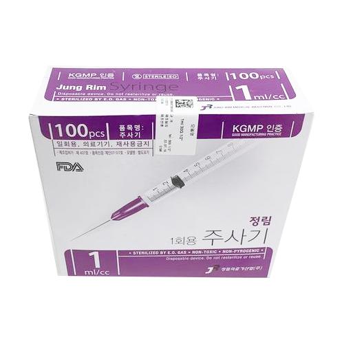 [정림]1회용주사기 (1ml 26G 1/2)