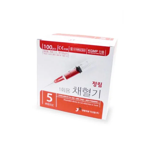 [정림]채혈용주사기 5ml 21G*1 1/4 (1통100개입)