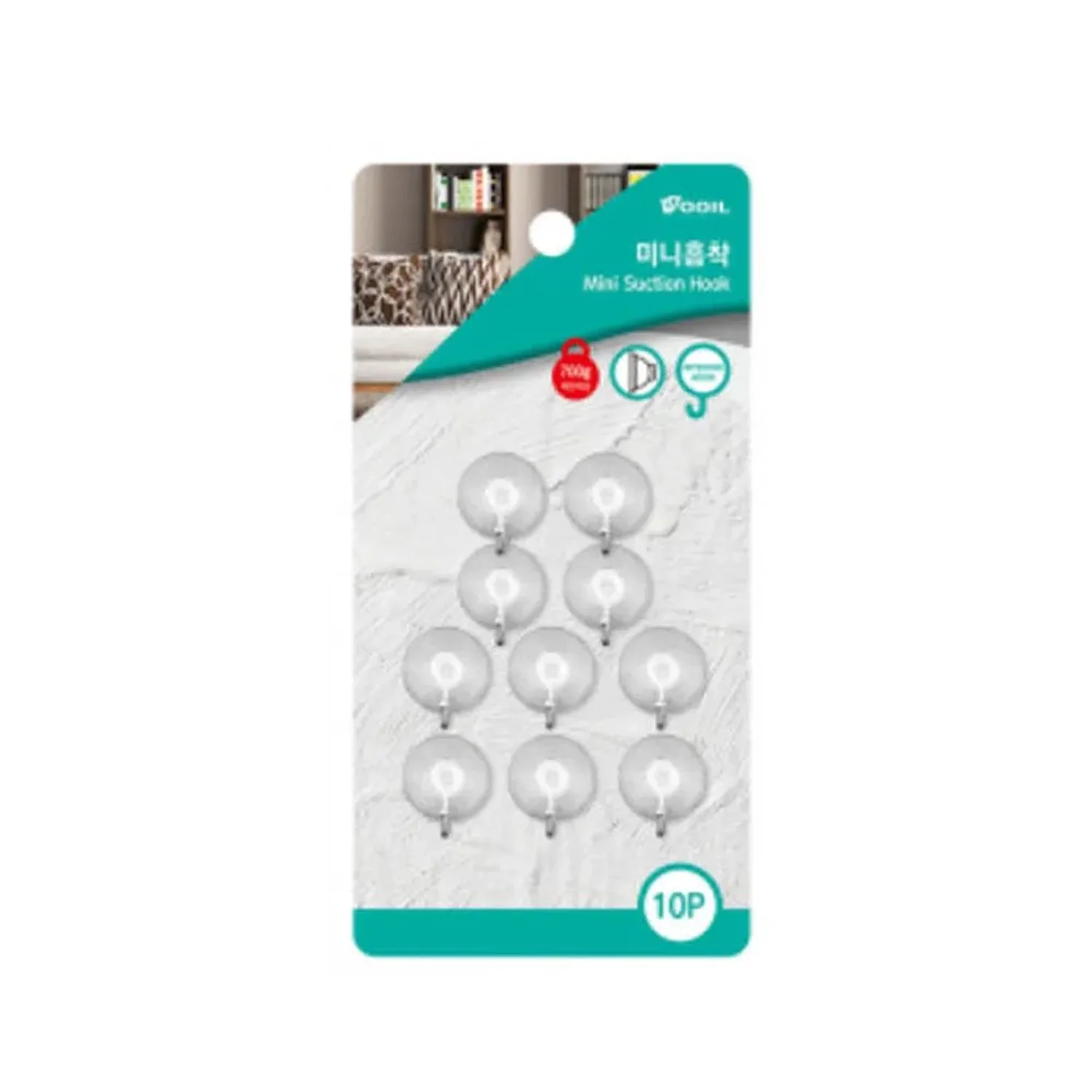 [우일]미니흡착 벽후그 (10p)
