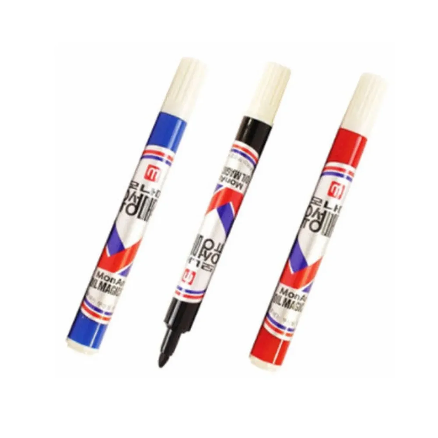 모나미 유성매직 흑적청 (3입)